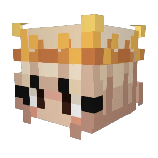 Llynna Minecraft avatar head, 3D render