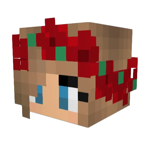 Llynne Minecraft avatar head, 3D render