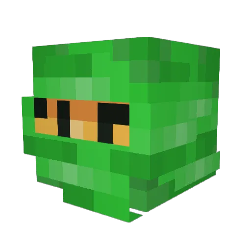 Llyok Minecraft avatar head, 3D render
