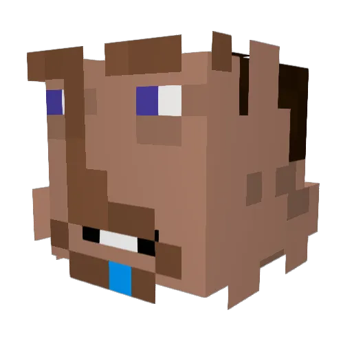 Llyovo Minecraft avatar head, 3D render