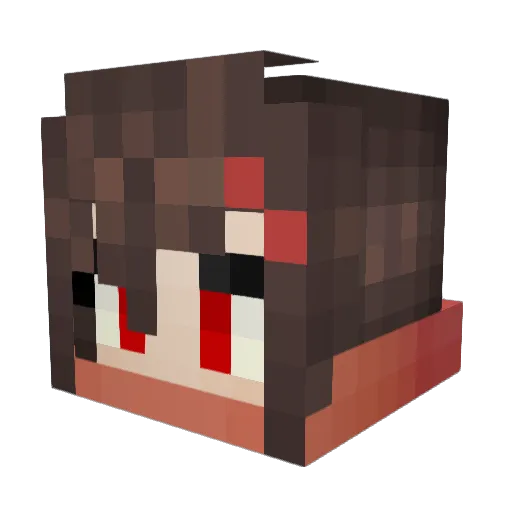 Llyrana Minecraft avatar head, 3D render