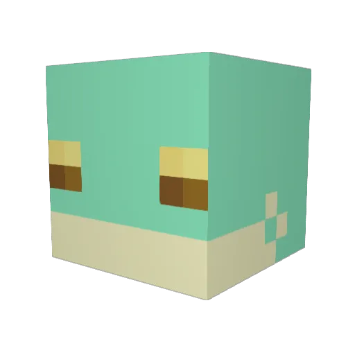 LmLz Minecraft avatar head, 3D render