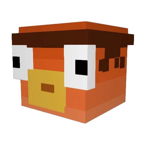 Lmaoeksd Minecraft avatar head, 3D render