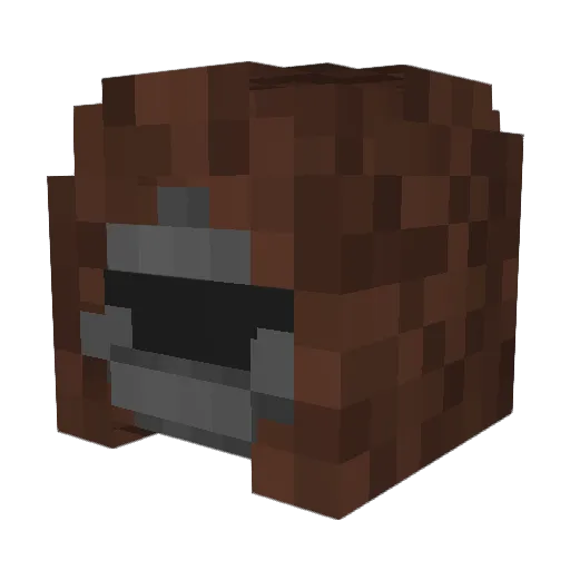 Lmemon Minecraft avatar head, 3D render