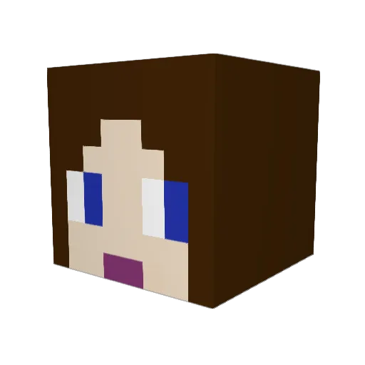 Lmiliano Minecraft avatar head, 3D render
