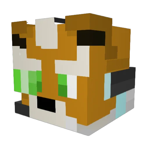 Lmoudir Minecraft avatar head, 3D render