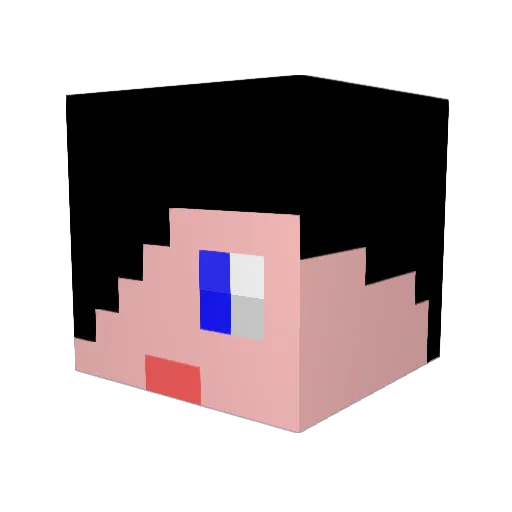 Lmouse1 Minecraft avatar head, 3D render