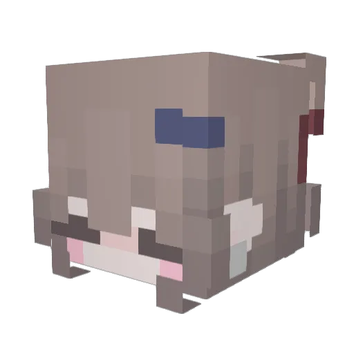 Lncia Minecraft avatar head, 3D render