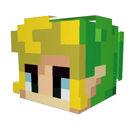 LnkStrr Minecraft avatar head, 3D render