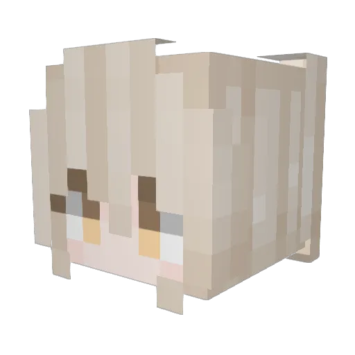 Lnling Minecraft avatar head, 3D render