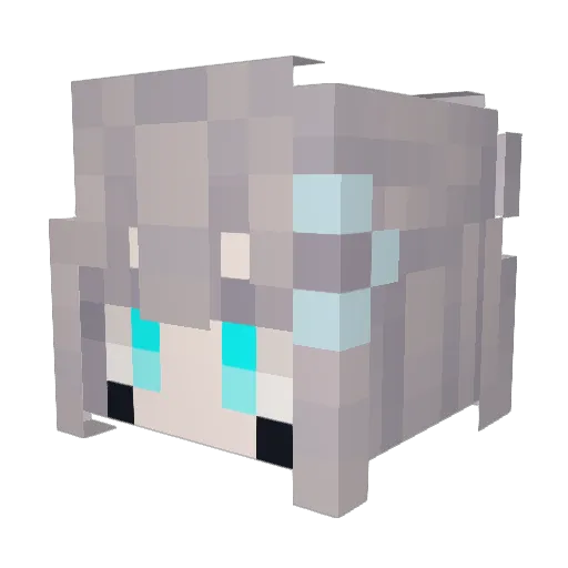 LnmeN Minecraft avatar head, 3D render
