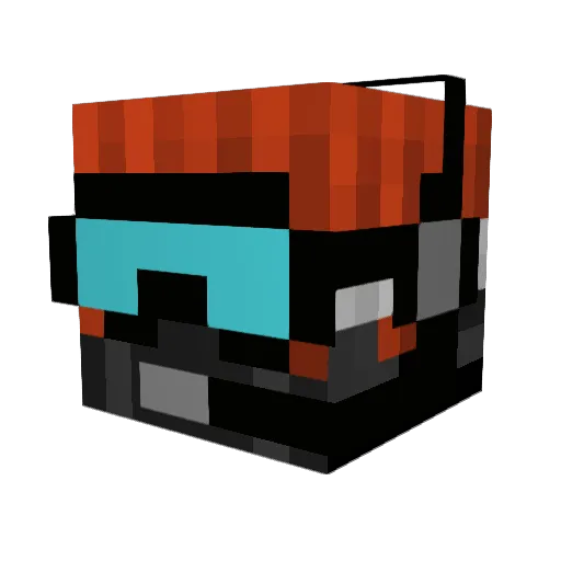 Lnn_RedEvils Minecraft avatar head, 3D render