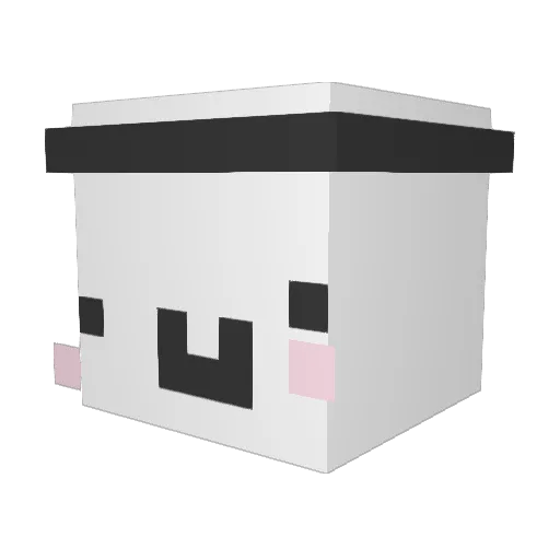 Lnpi Minecraft avatar head, 3D render