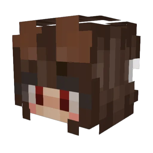 Lnub Minecraft avatar head, 3D render