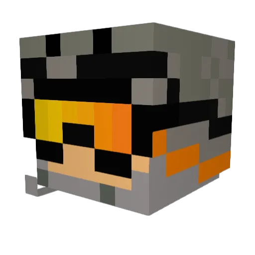 Lnxk Minecraft avatar head, 3D render