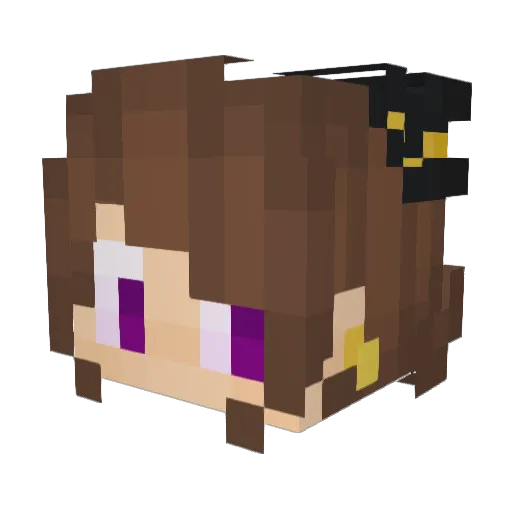 Lo0natic Minecraft avatar head, 3D render