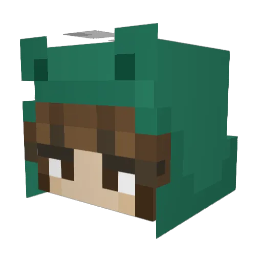 Lo0siee Minecraft avatar head, 3D render