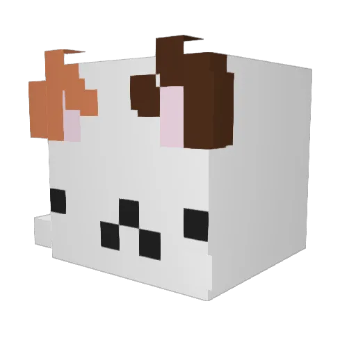 Lo0ter Minecraft avatar head, 3D render