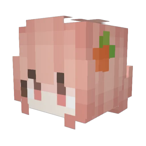 LoCaraXD Minecraft avatar head, 3D render