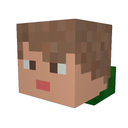 LoChiesa Minecraft avatar head, 3D render