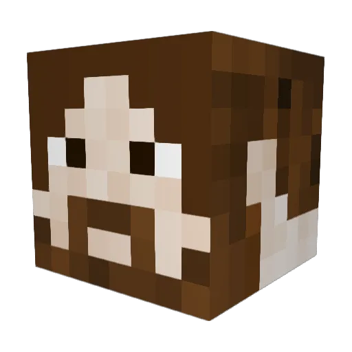 LoFoTV Minecraft avatar head, 3D render