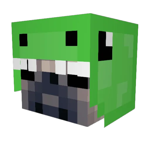 LoFreq Minecraft avatar head, 3D render