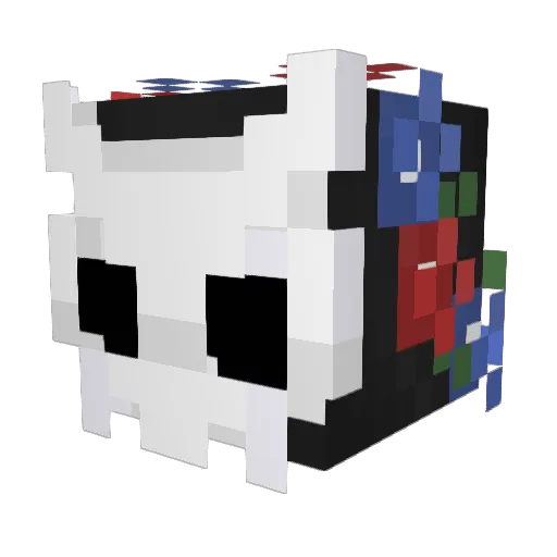 LoGika_ Minecraft avatar head, 3D render
