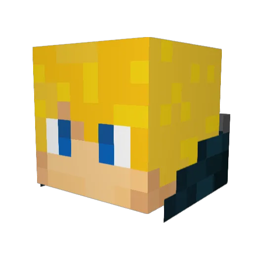 LoK3y Minecraft avatar head, 3D render