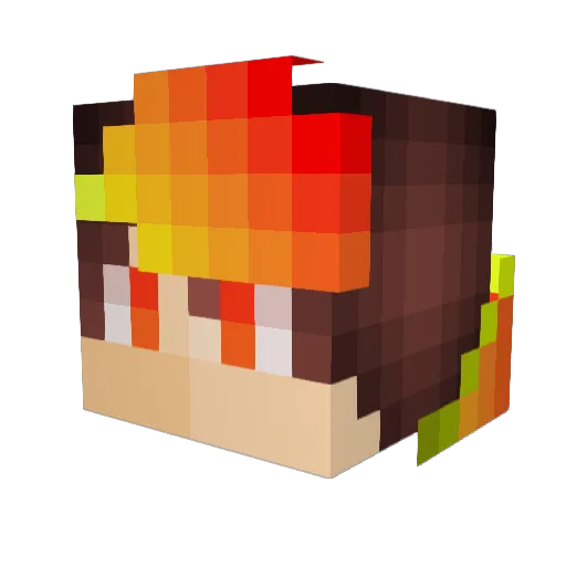 LoKeArn Minecraft avatar head, 3D render