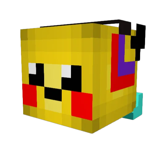 LoLeRoMix Minecraft avatar head, 3D render