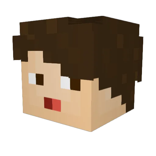 LoLo_Rl Minecraft avatar head, 3D render