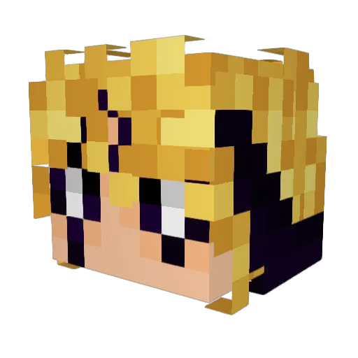 LoMMike Minecraft avatar head, 3D render