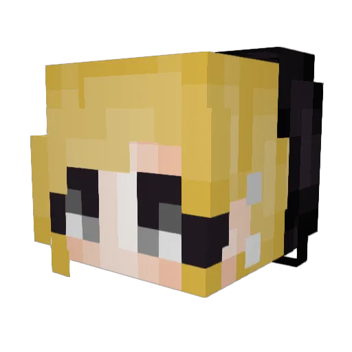 LoMasterYT Minecraft avatar head, 3D render