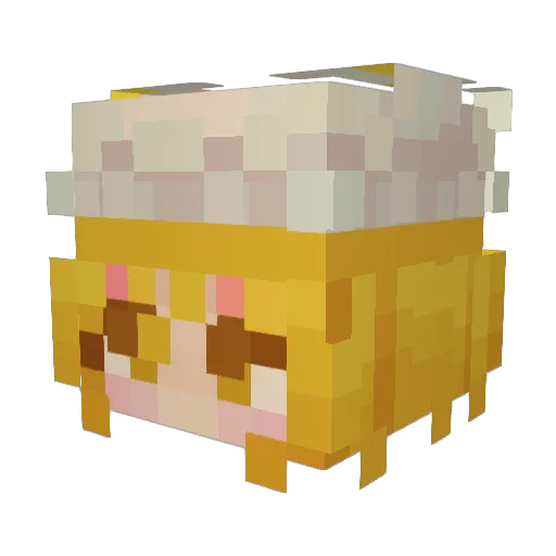 LoNem34 Minecraft avatar head, 3D render