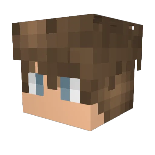 LoOoLs Minecraft avatar head, 3D render