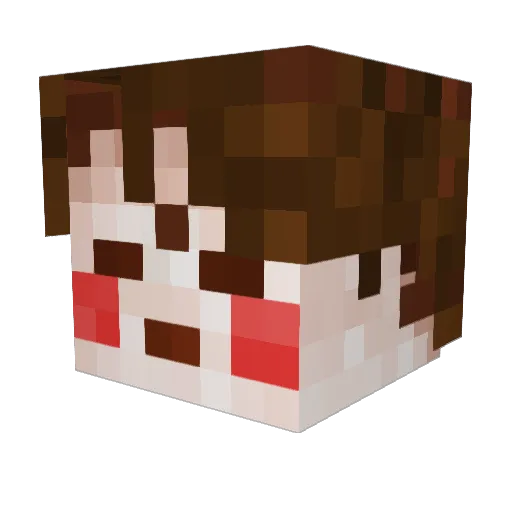 LoPusho Minecraft avatar head, 3D render