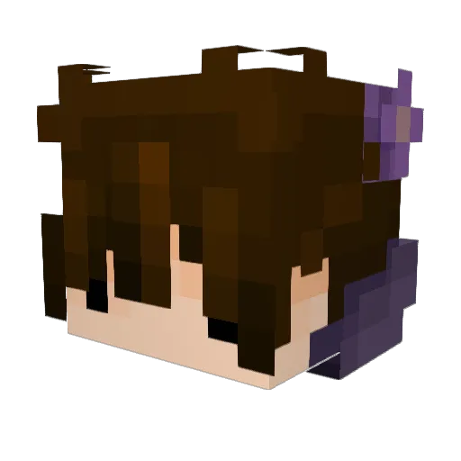 LoQnat Minecraft avatar head, 3D render