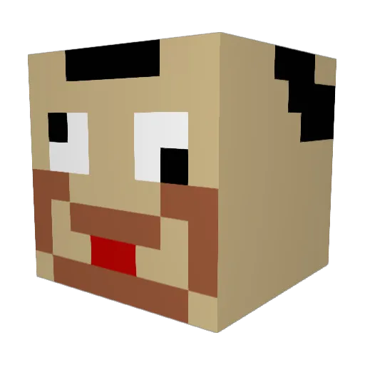 LoSeYnO Minecraft avatar head, 3D render
