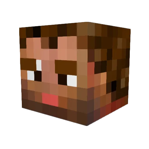 LoTuGar Minecraft avatar head, 3D render