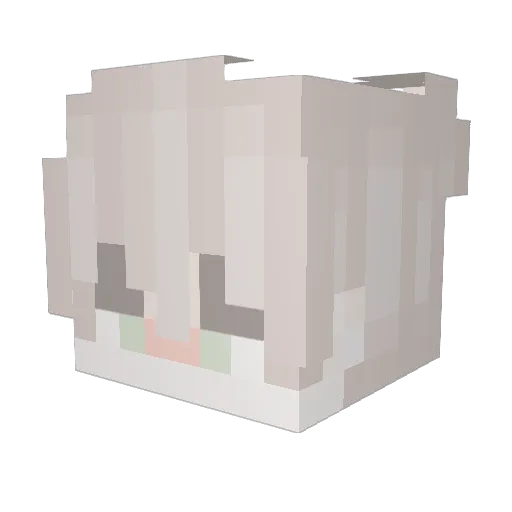 LoXXeras Minecraft avatar head, 3D render