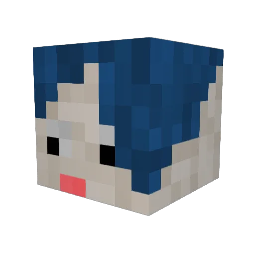 Lo_Life Minecraft avatar head, 3D render