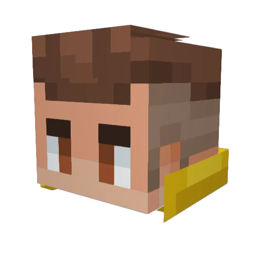 Lo_Zeg Minecraft avatar head, 3D render