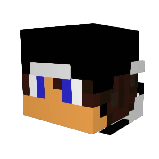 LoaDz Minecraft avatar head, 3D render