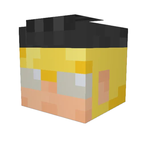 Loa__ Minecraft avatar head, 3D render