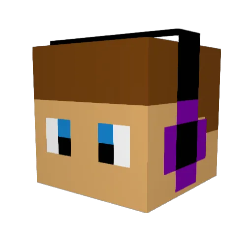 LoadTheGamer Minecraft avatar head, 3D render