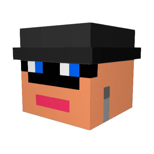 Loaded42 Minecraft avatar head, 3D render