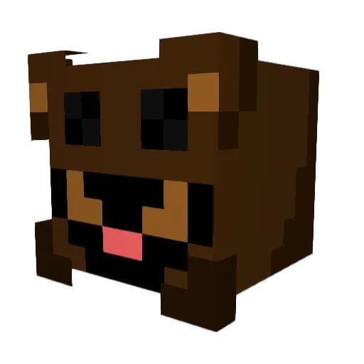 LoadingEGirl Minecraft avatar head, 3D render