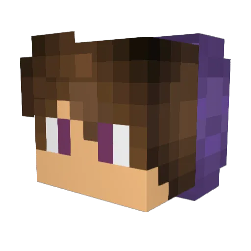 LoadingEntropy Minecraft avatar head, 3D render