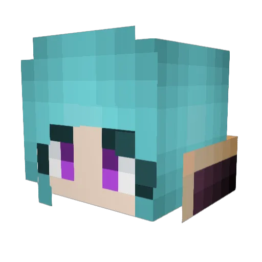 LoadingNinja Minecraft avatar head, 3D render