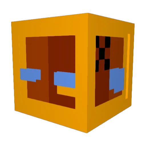 LoadingReal4 Minecraft avatar head, 3D render